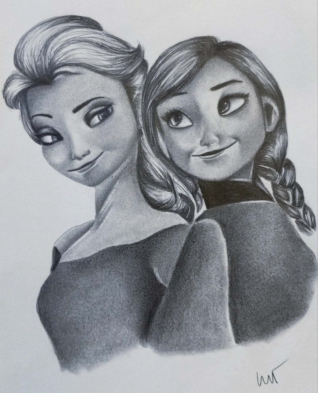 Retrato a lápiz Frozen