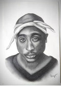 Retrato a lápiz Tupac