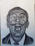 Retrato a lápiz Dalí
