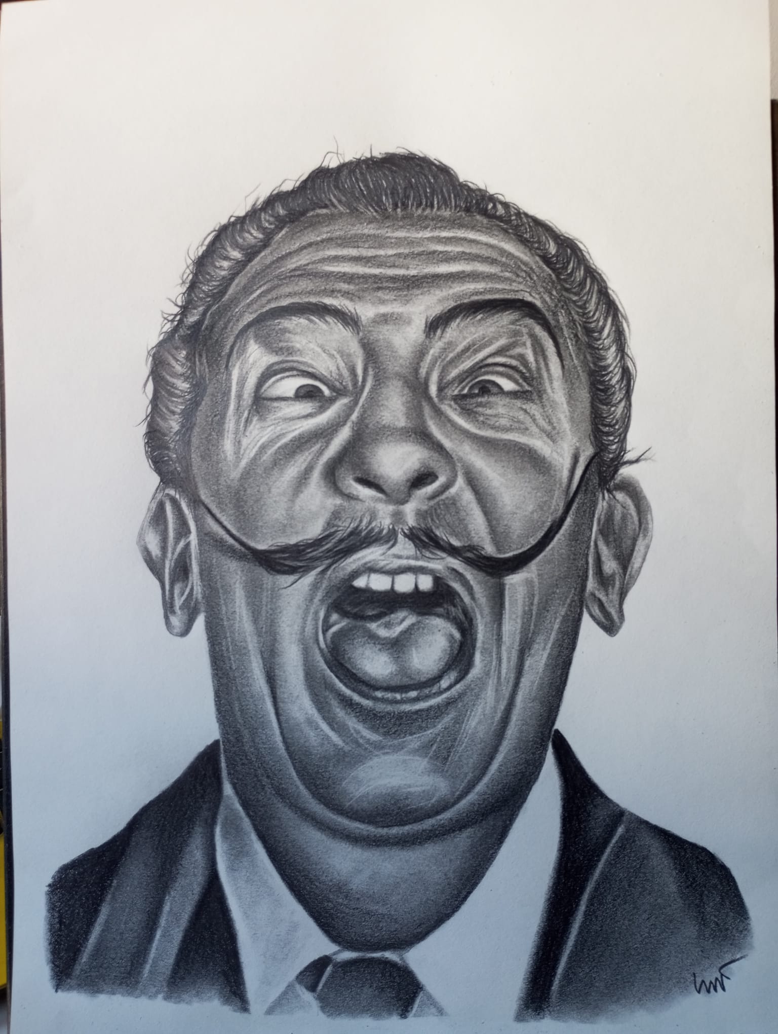 Retrato a lápiz Dalí